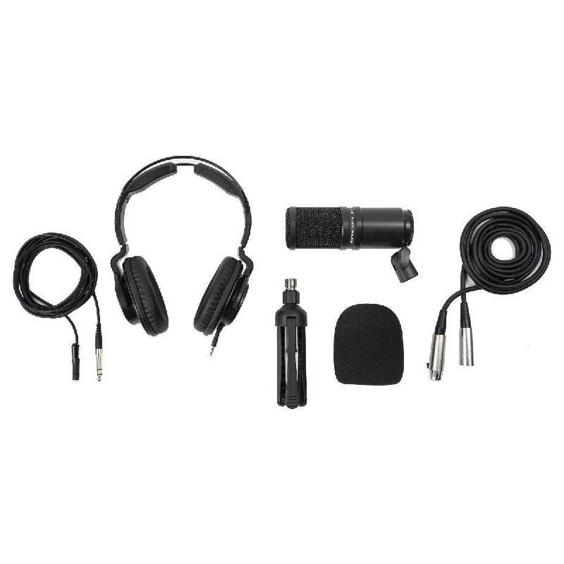 Zoom ZDM-1 Podcast Mic Pack with Dynamic Microphone, Headphones, Tripod & Cable