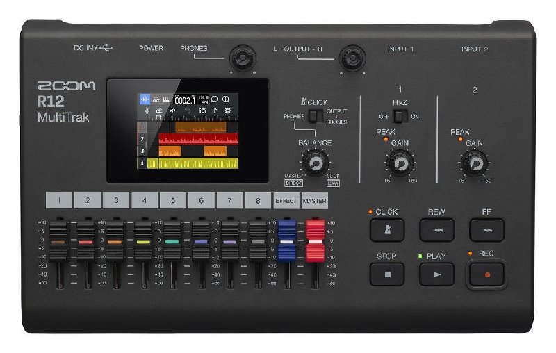 Zoom R12 MultiTrak 8-Track Portable Recorder with Touchscreen and USB-C Interface