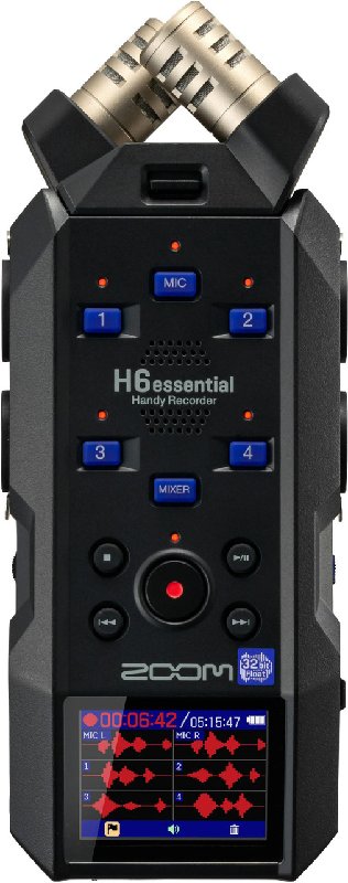 Zoom H6e (H6essential) Portable Handy Recorder with 32-bit Float