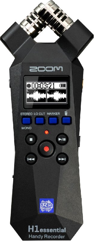 Zoom H1essential Portable Recorder with 32-bit Float Recording and USB-C