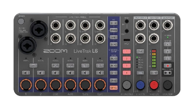 Zoom L-6 LiveTrak 10-Track Digital Mixer and Recorder