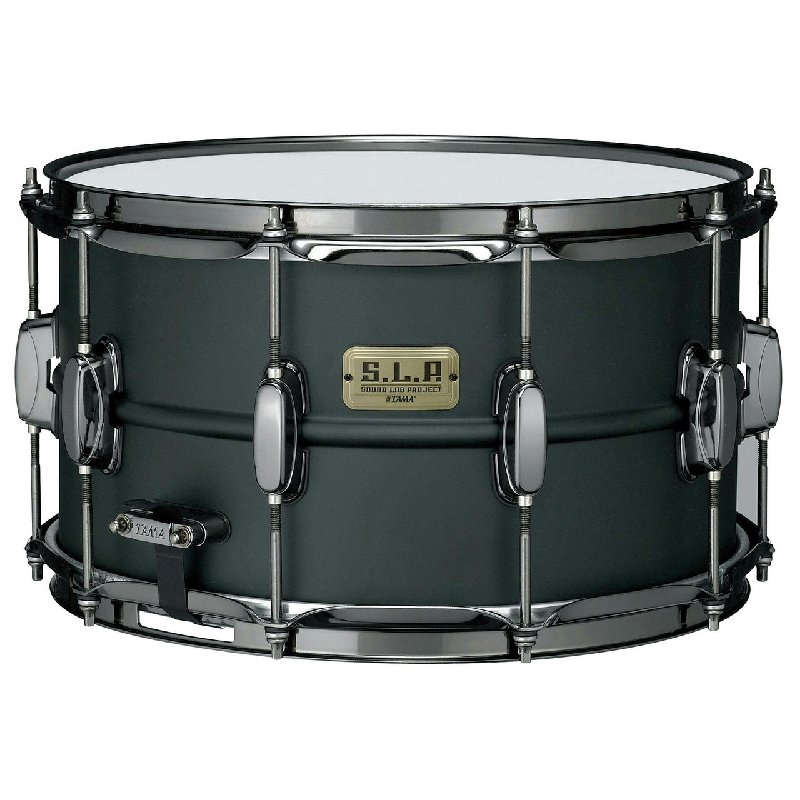 Tama S.L.P. Big Black Steel Snare Drum, 14" x 8", Matte Black Finish
