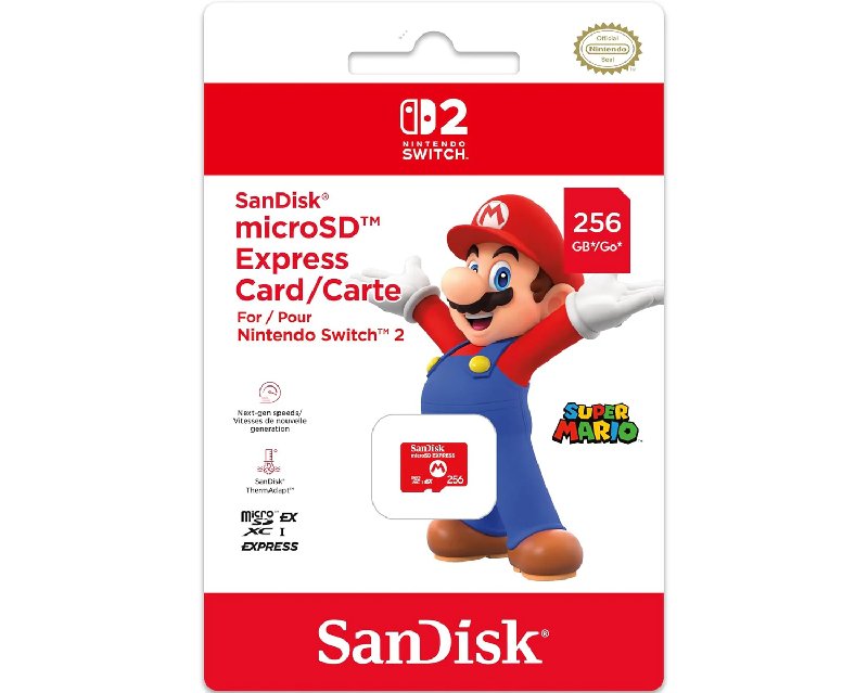 SanDisk 256GB microSD Express Card for Nintendo Switch 2