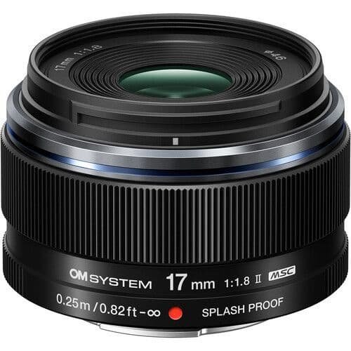 OM System M.Zuiko Digital 17mm F1.8 II Lens (Black)