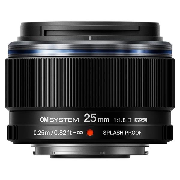 OM System M.Zuiko Digital 25mm f/1.8 II Micro Four Thirds Lens in Black