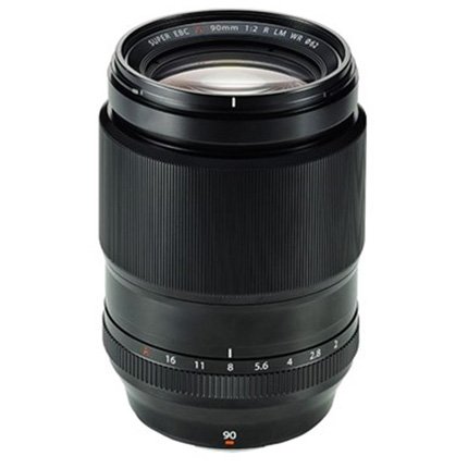 Fujifilm XF 90mm f/2 R LM WR Telephoto Lens, Black