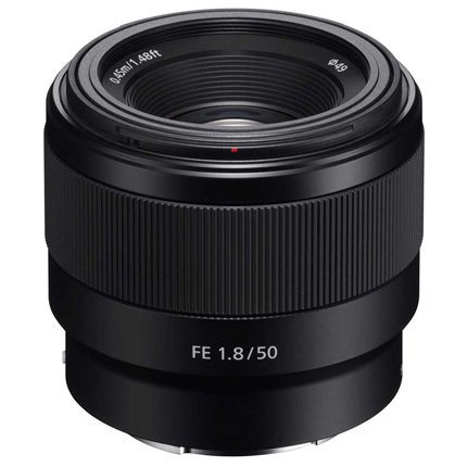Sony FE 50mm f/1.8 Full Frame Prime Lens in Black