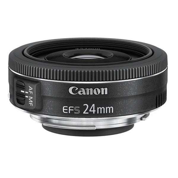 Canon EF-S 24mm f/2.8 STM Wide Angle Pancake Lens in Black