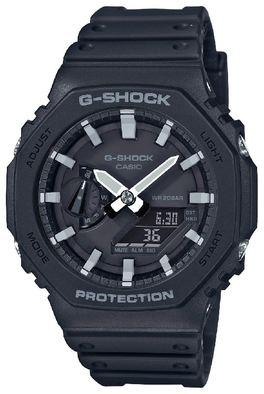 Casio G-SHOCK GA-2100-1AER Men's Black Octagon Analogue-Digital Watch
