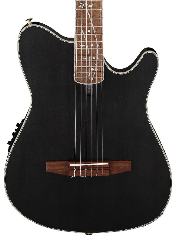 Ibanez TOD10N Tim Henson Signature Tree of Death Nylon-String Electro Acoustic Guitar in Transparent Black Flat