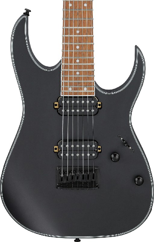 Ibanez RG7421EX-BKF 7-String Electric Guitar in Black Flat
