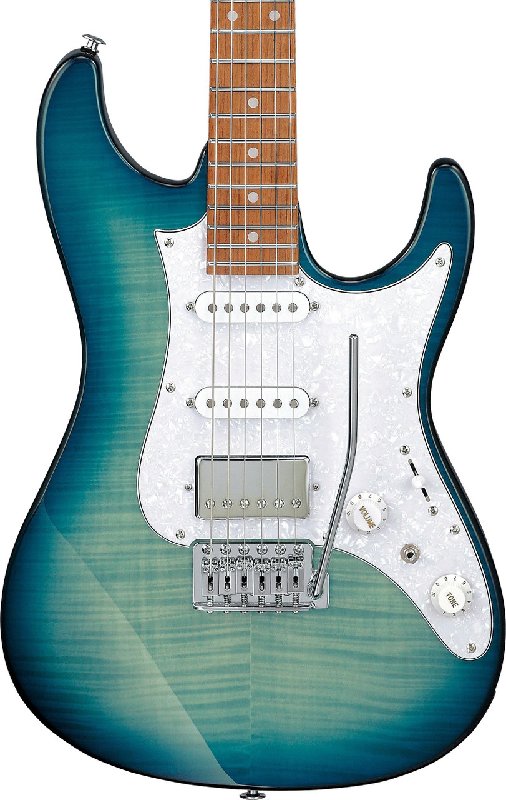 Ibanez AZ22S1F-TXB AZ Standard Series HSS Electric Guitar in Transparent Turquoise Burst