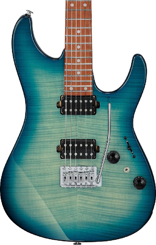 Ibanez AZ24S1F-TXB AZ Standard Series HH Electric Guitar in Transparent Turquoise Burst