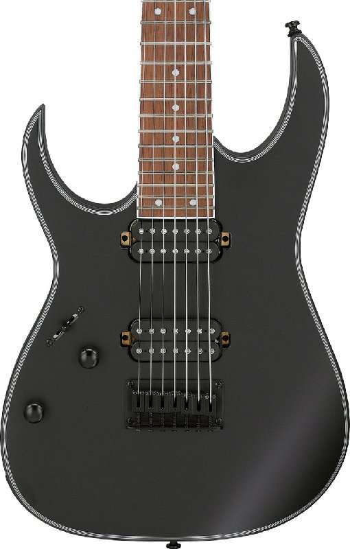 Ibanez RG7421EXL-BKF Left Handed RG Standard Series 7-String Electric Guitar in Black Flat
