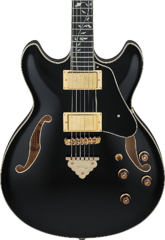 Ibanez AS93SP-BK AS Series Semi-Hollow Electric Guitar in Black
