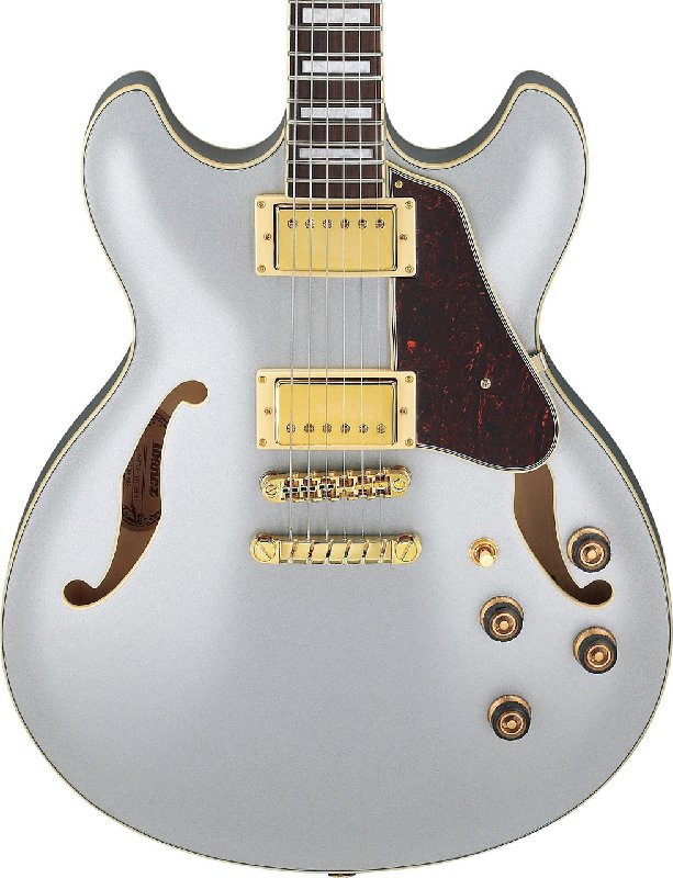 Ibanez AS73G-MSF AS Series Semi-Hollow Electric Guitar in Moonstone Silver Flat