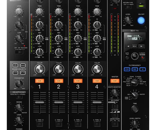 Pioneer DJM-750MK2 4-Channel Pro Mixer with rekordbox Licence, Black