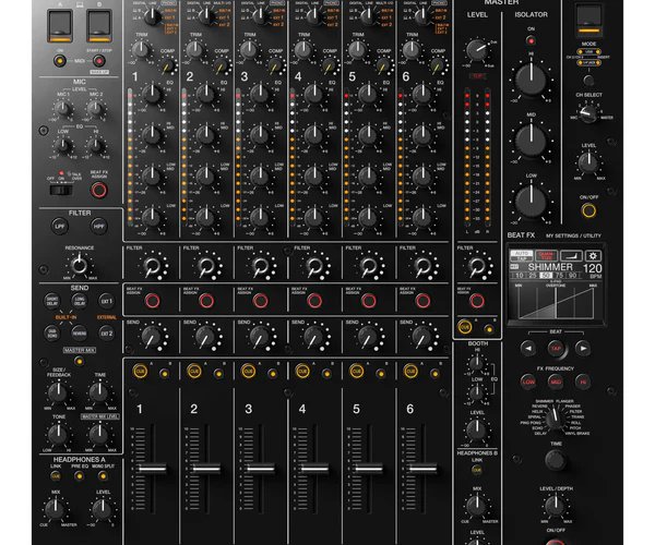Pioneer DJ DJM-V10-LF 6-Channel Pro DJ Mixer with 60mm Long Faders
