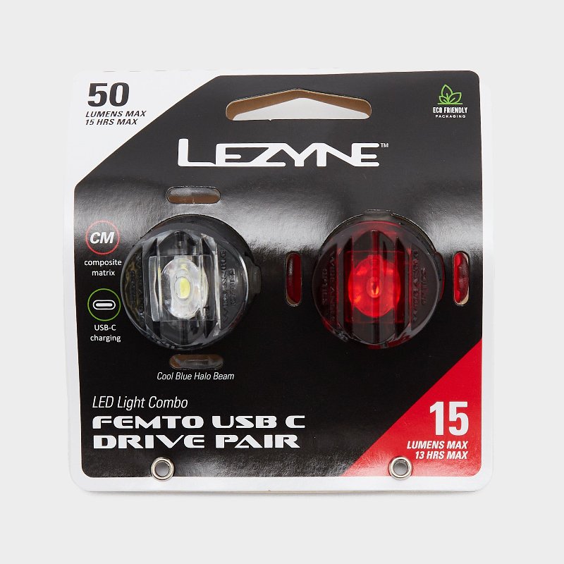 Lezyne Femto USB-C Drive Light Set - Black