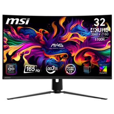 MSI MAG 321CUP 32" QD-OLED 4K UHD 165Hz Curved Gaming Monitor