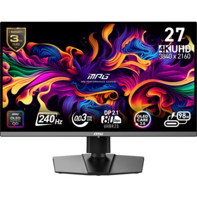 MSI MPG 272URX QD 27" QD-OLED 4K UHD 240Hz Gaming Monitor