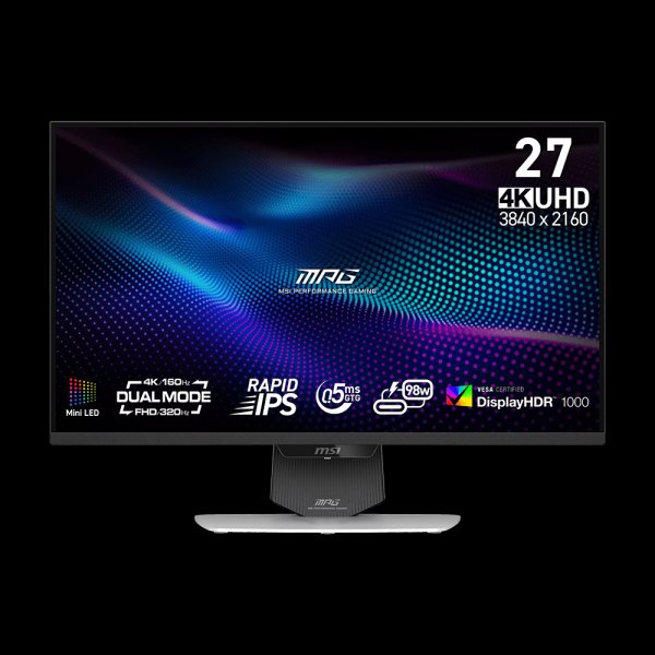 MSI MPG 274URDFW E16M 27-inch Dual Mode Mini LED Monitor, 4K 160Hz / FHD 320Hz