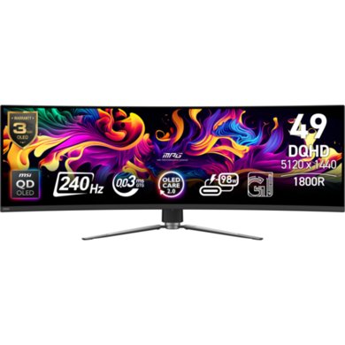 MSI MPG 491CQPX 49" OLED DQHD 240Hz Curved Gaming Monitor