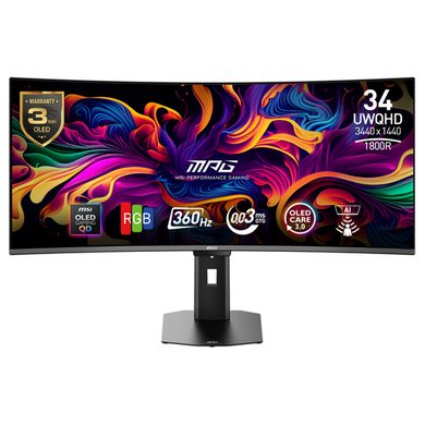 MSI MPG 341CQR X36 34" OLED UltraWide QHD 360Hz Gaming Monitor