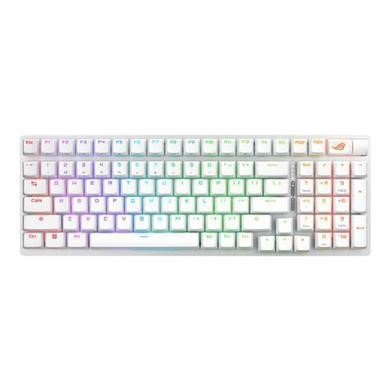 ASUS ROG Strix Scope II 96 Wireless Gaming Keyboard, White, ROG NX Snow Switches, UK Layout