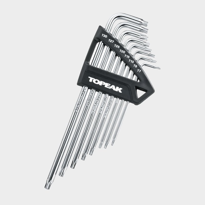 Topeak 8-Piece SNCM-V Steel Torx Wrench Set with Hanger
