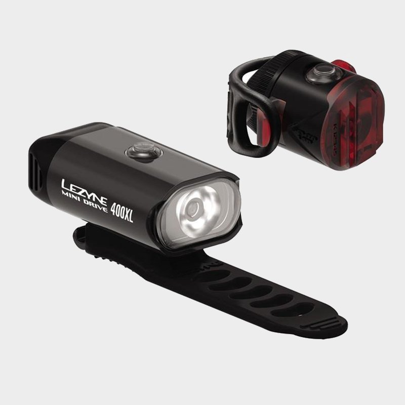 Lezyne Mini Drive 400XL & Femto USB Drive Light Set - Black