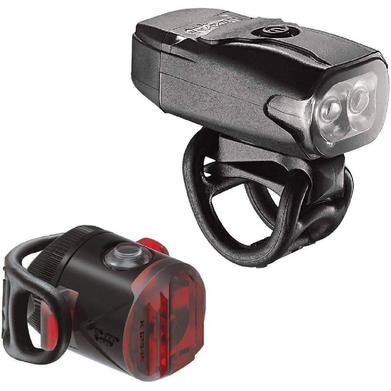 Lezyne KTV Drive Front and Femto USB Drive Rear Bike Light Set in Black