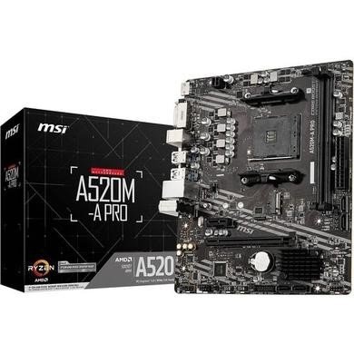 MSI A520M-A PRO AMD A520 DDR4 Micro ATX Motherboard