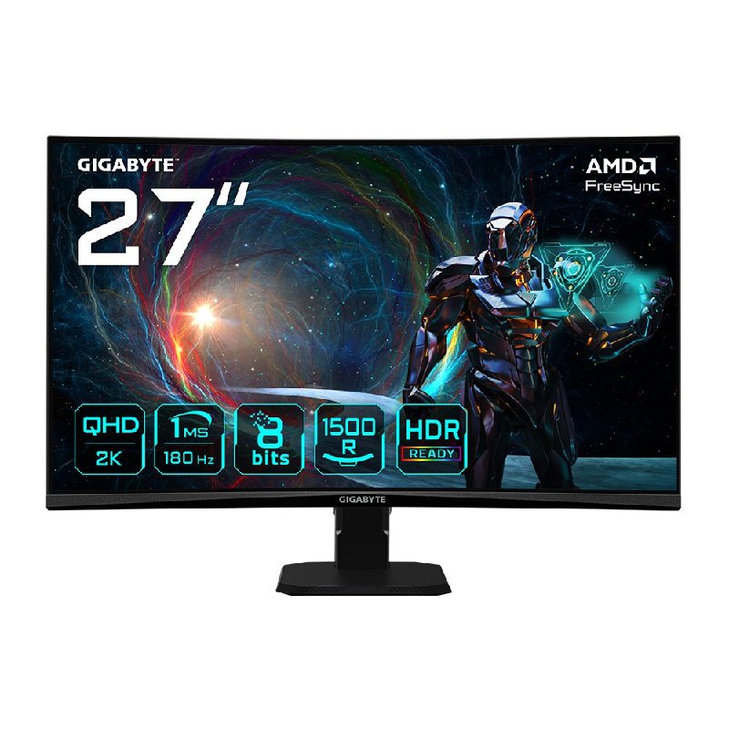 Gigabyte GS27QCA 27-inch QHD 180Hz AMD FreeSync Curved Gaming Monitor