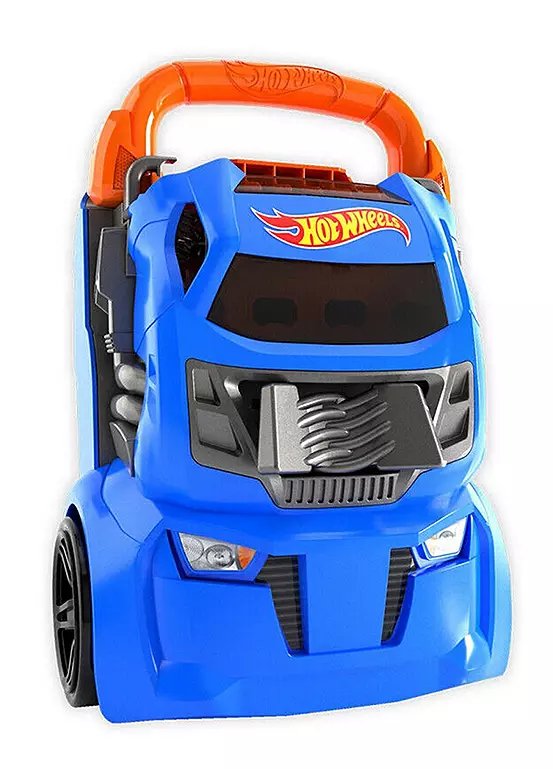 Hot Wheels Battle Plus Launcher Car Case with Built-in Ramp for 20 Cars