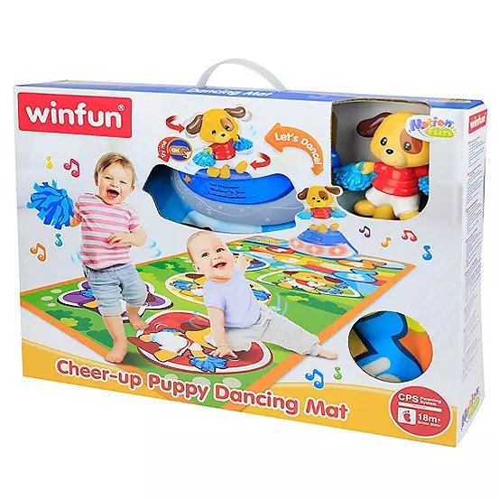 WinFun Cheer-Up Puppy Dancing Mat with Moving Puppy and Two Play Modes