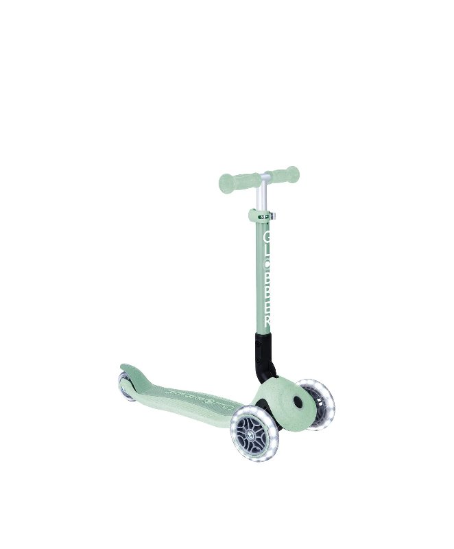 Globber Junior Foldable Lights Eco Scooter – Pistachio