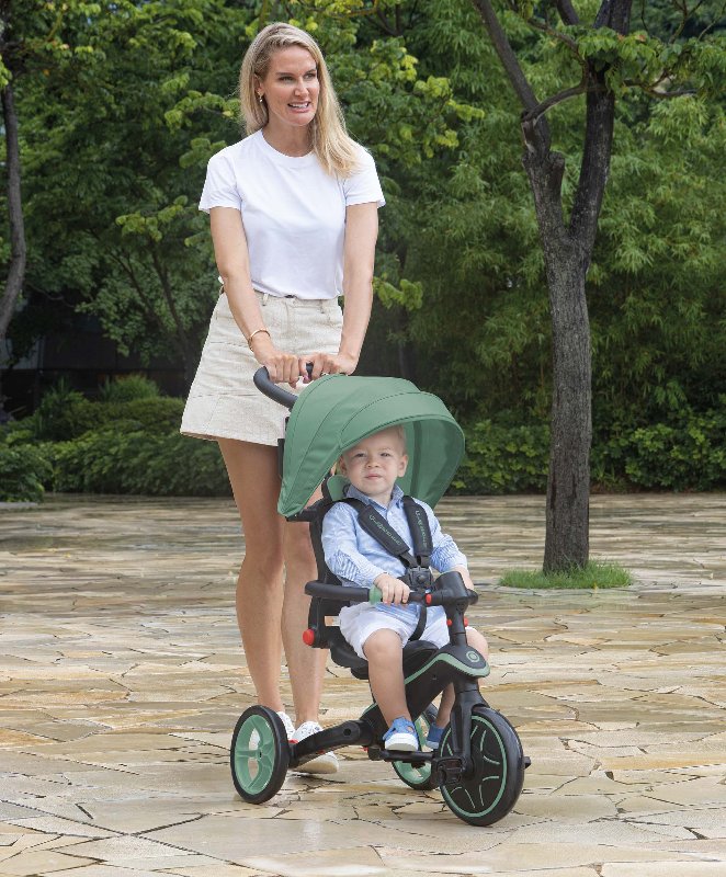 Globber Explorer Foldable 4-in-1 Trike in Olive