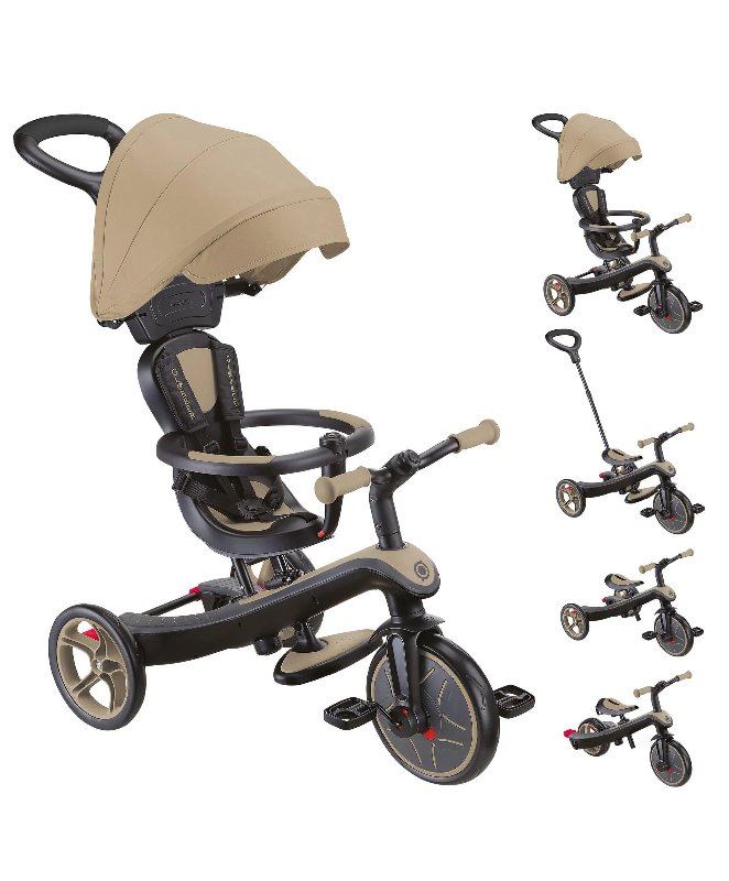 Globber Explorer 4-in-1 Trike in Sand Colour