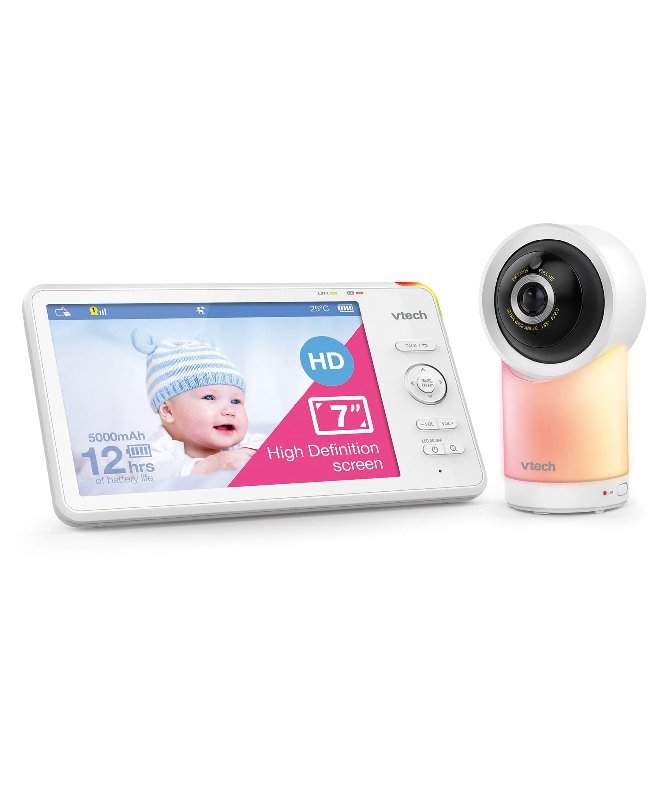 VTech RM7766HD 7" Smart Pan & Tilt Baby Monitor in White