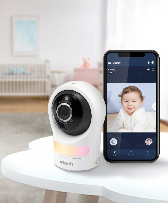 VTech RM9761 Wi-Fi 1080p Smart Baby Camera in White