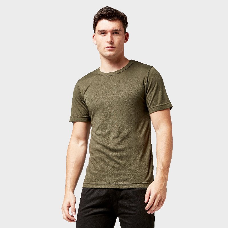 Peter Storm Men's Short Sleeve Thermal Crew Neck Top, Khaki
