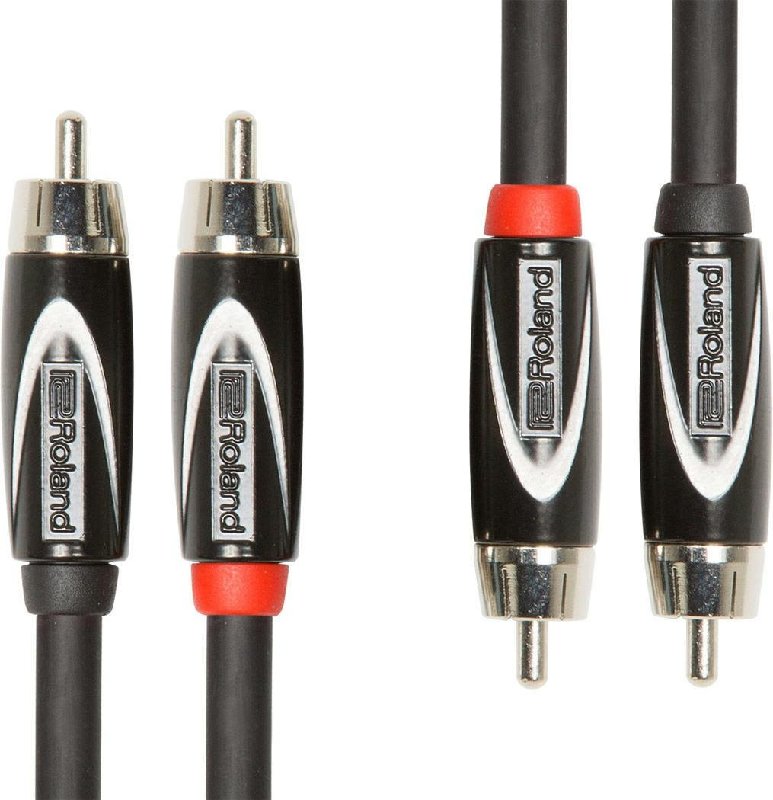 Roland Black Series 15ft/4.5m Dual RCA Interconnect Cable