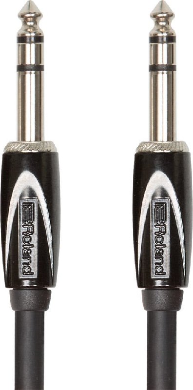 Roland Black Series 1.5m Balanced Interconnect Cable, 1/4 inch TRS to 1/4 inch TRS