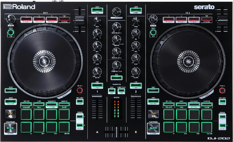 Roland DJ-202 DJ Controller with Serato DJ Intro and TR Drum Sounds