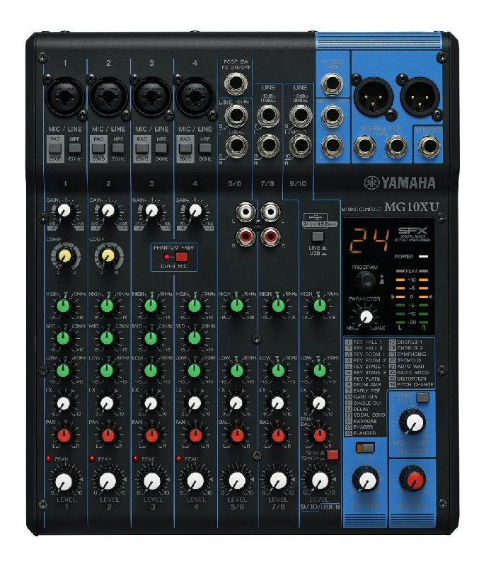 Yamaha MG10XU 10-Channel USB Mixing Desk with SPX Effects