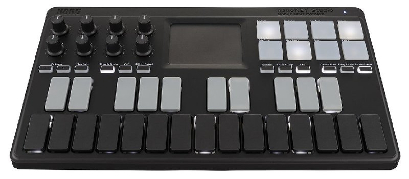 Korg NanoKey Studio Mobile MIDI Keyboard with 25 Velocity-Sensitive Keys