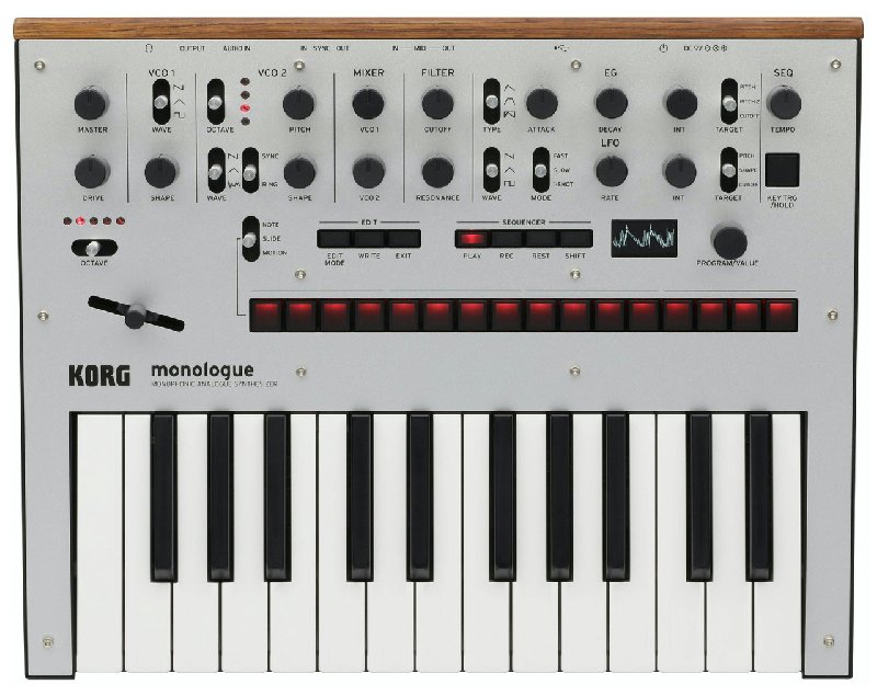 Korg Monologue Monophonic Analog Synthesizer in Silver
