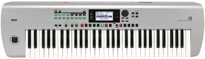 Korg i3 Silver 61-Key Workstation Keyboard