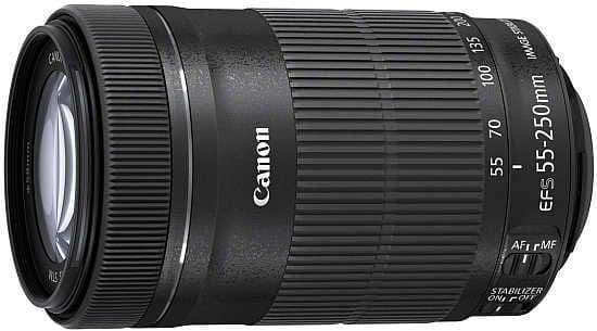 Canon EF-S 55-250mm f/4-5.6 IS STM Telephoto Zoom Lens, Black